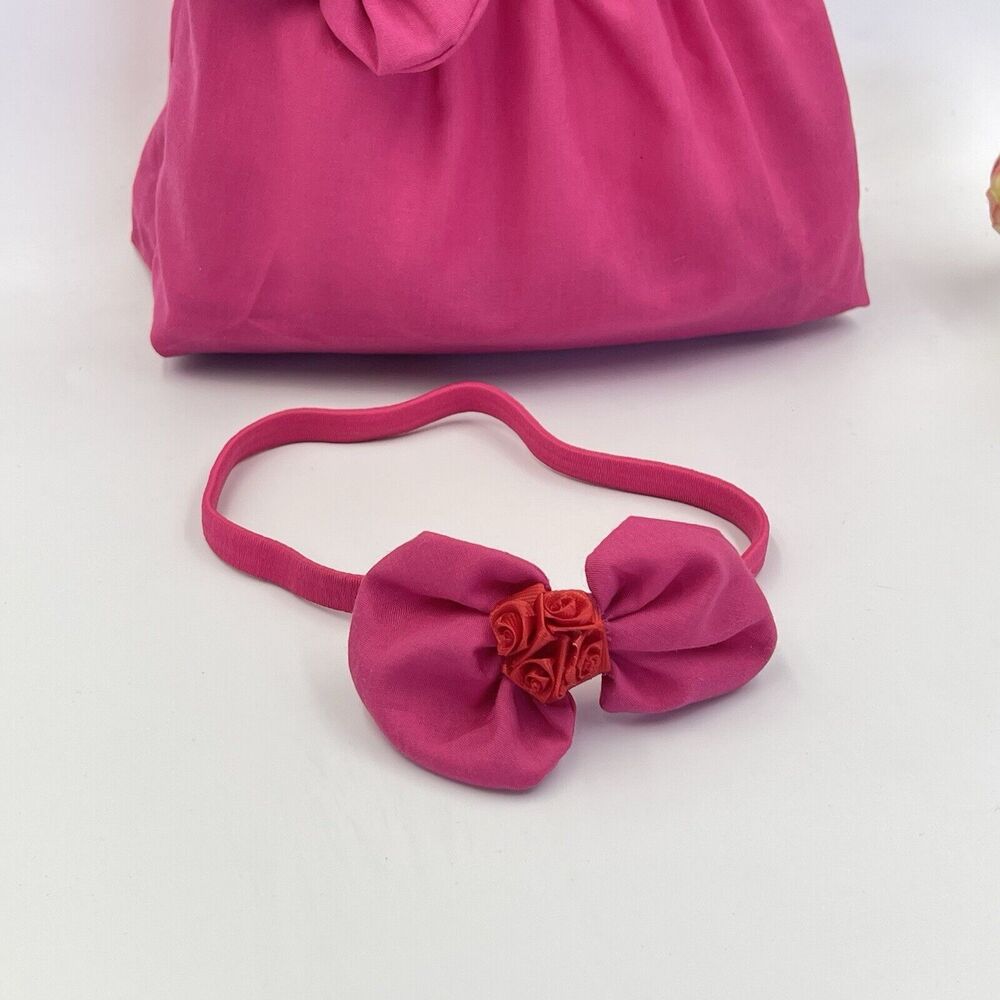 Girls Accessories Pink Purse Bag & Headband Set With Bow - Picture 6 of 15